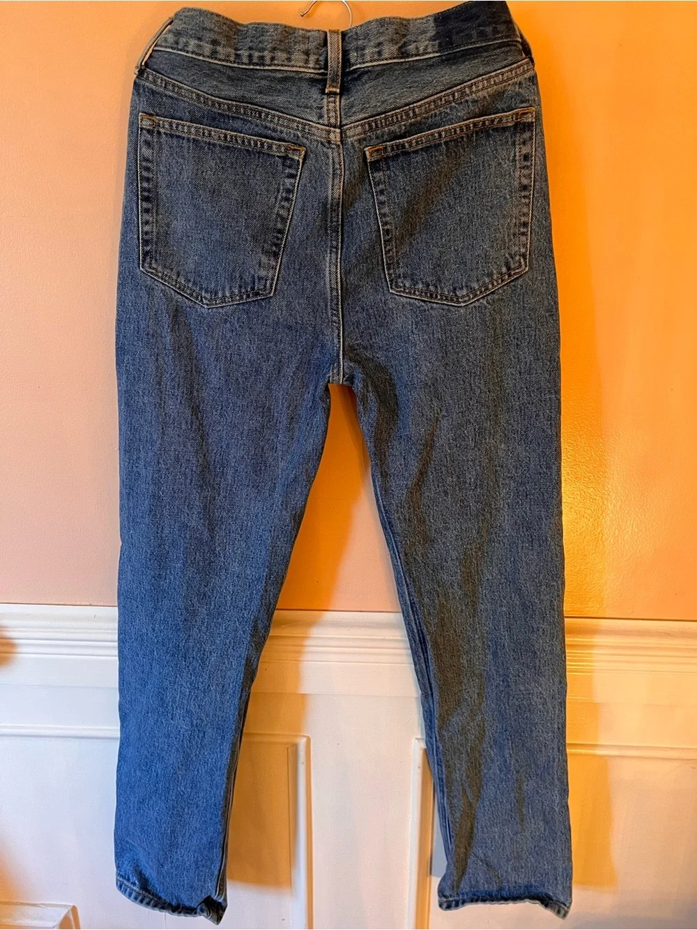 Etica leia $238 Classic High-Rise Blue Denim Jeans mother agolde cos ruti 27 ayr